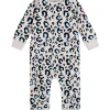 Women Scamp & Dude Grey with Blue and Black Snow Leopard Romper