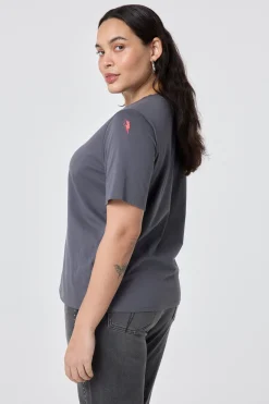 Women Scamp & Dude Grey with Multi Coloured Sequin and Foil Lightning Bolt T-Shirt