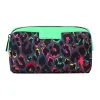 Women Scamp & Dude Grey with Rainbow Shadow Leopard Small Cosmetic Bag
