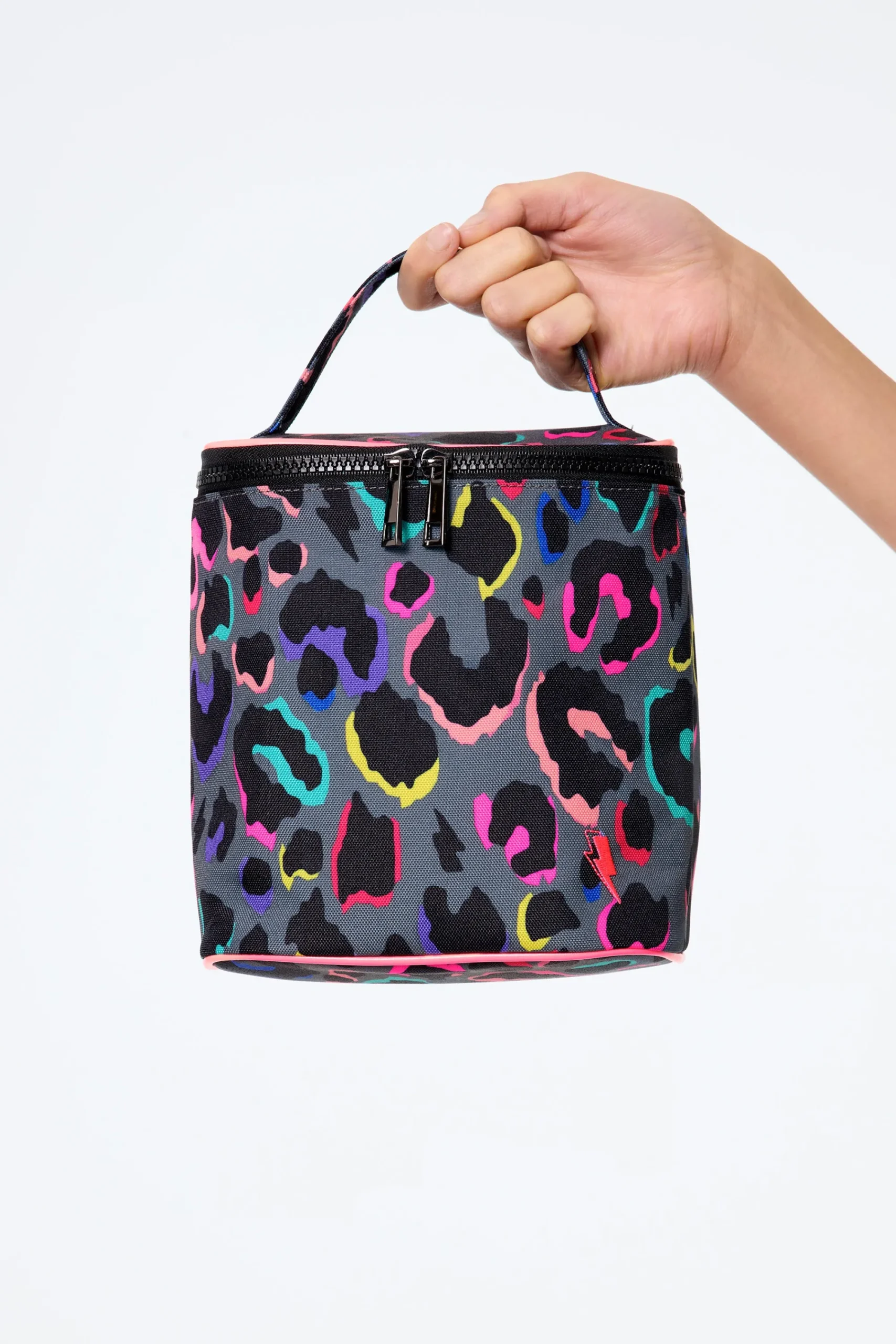 Women Scamp & Dude Grey with Rainbow Shadow Leopard Lunch Bag