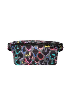 Women Scamp & Dude Grey with Rainbow Shadow Leopard Puffer Bum Bag