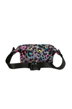 Women Scamp & Dude Grey with Rainbow Shadow Leopard Puffer Bum Bag