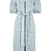 Women Scamp & Dude Heavy Washed Zip Detail Denim Dress