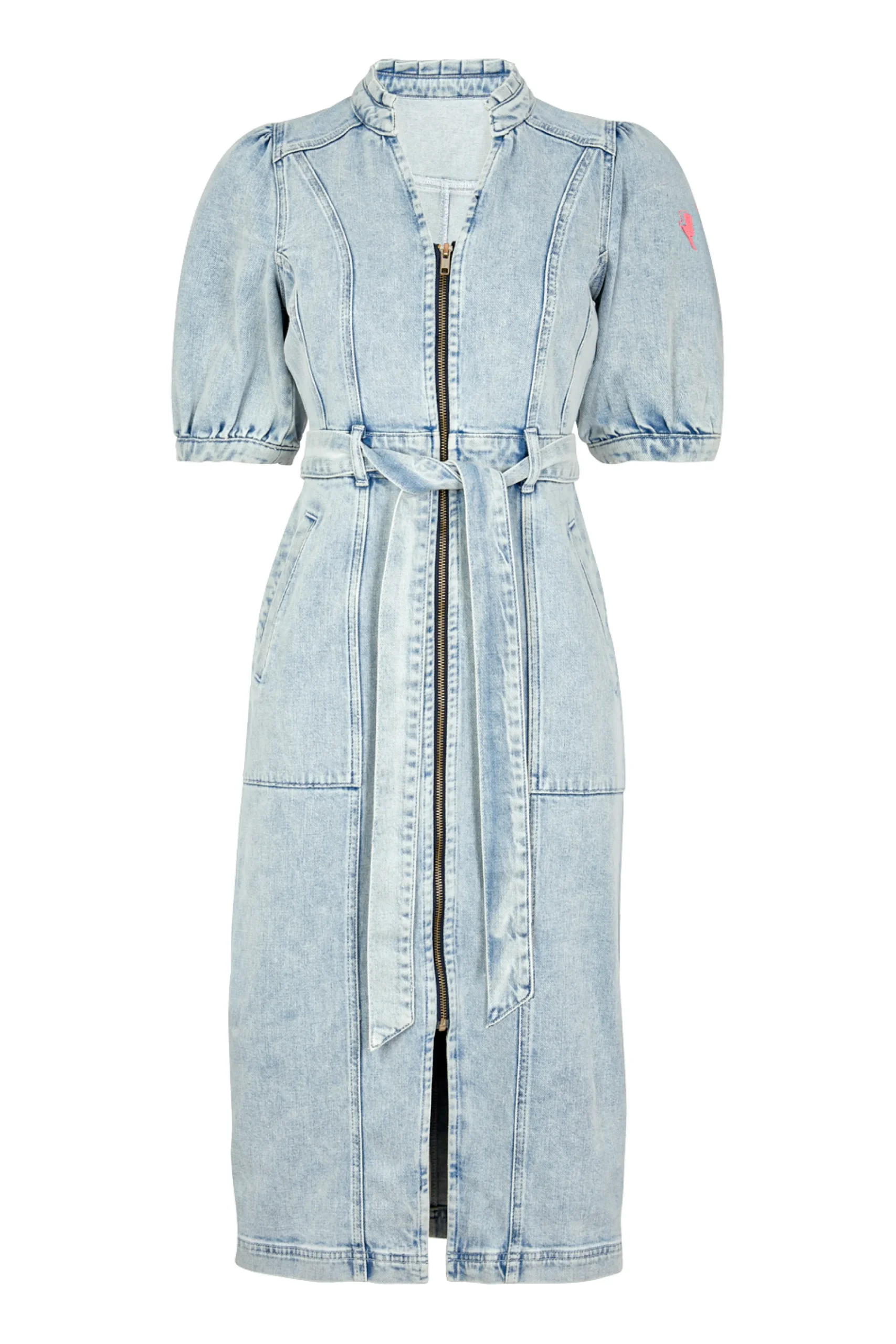 Women Scamp & Dude Heavy Washed Zip Detail Denim Dress