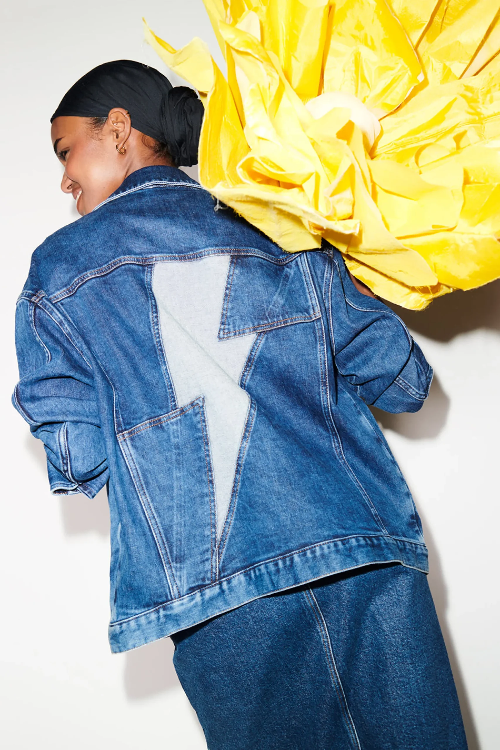 Women Scamp & Dude Indigo Wash Oversized Denim Jacket