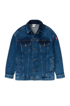 Women Scamp & Dude Indigo Wash Oversized Denim Jacket