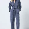 Women Scamp & Dude Ink Blue Utility Jumpsuit with TENCEL™ Lyocell