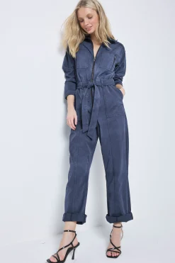Women Scamp & Dude Ink Blue Utility Jumpsuit with TENCEL™ Lyocell
