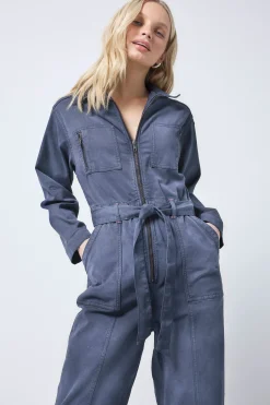 Women Scamp & Dude Ink Blue Utility Jumpsuit with TENCEL™ Lyocell