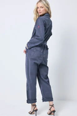 Women Scamp & Dude Ink Blue Utility Jumpsuit with TENCEL™ Lyocell