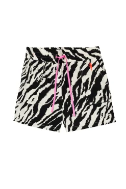 Women Scamp & Dude Ivory with Black Shadow Tiger Floaty Shorts