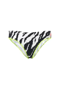 Women Scamp & Dude Ivory with Black Shadow Tiger Bikini Bottoms