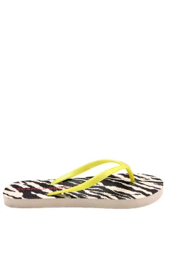 Women Scamp & Dude Ivory with Black Shadow Tiger Flip Flops