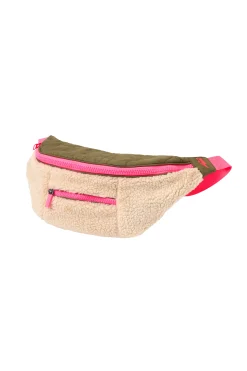 Women Scamp & Dude Khaki Quilted with Borg Bum Bag