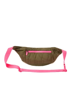 Women Scamp & Dude Khaki Quilted with Borg Bum Bag