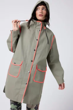 Women Scamp & Dude Khaki Raincoat