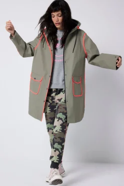 Women Scamp & Dude Khaki Raincoat