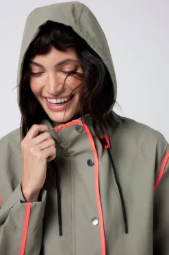 Women Scamp & Dude Khaki Raincoat