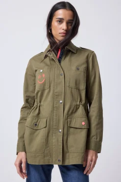 Women Scamp & Dude Khaki Utility Jacket