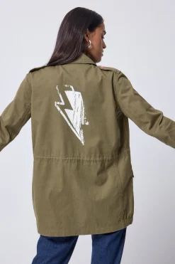 Women Scamp & Dude Khaki Utility Jacket