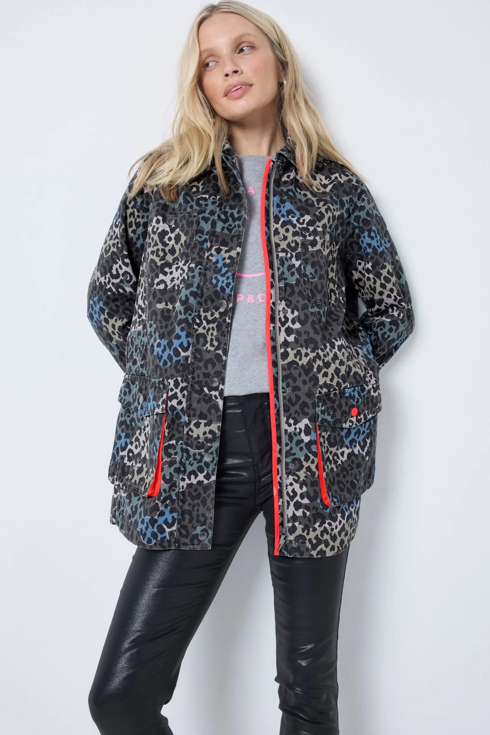 Women Scamp & Dude Khaki Wild Camo Utility Jacket