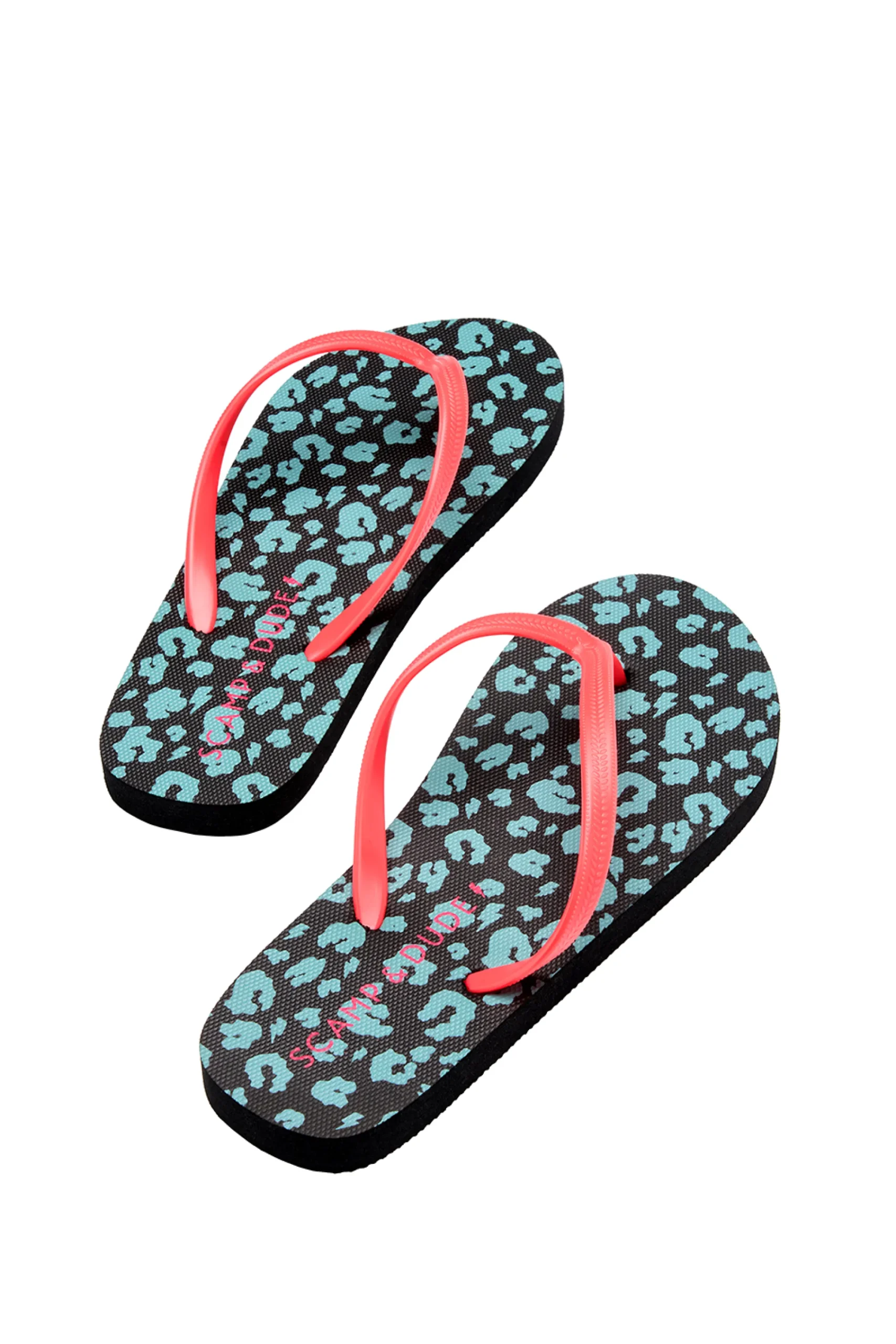 Women Scamp & Dude Khaki with Black Leopard Flip Flops