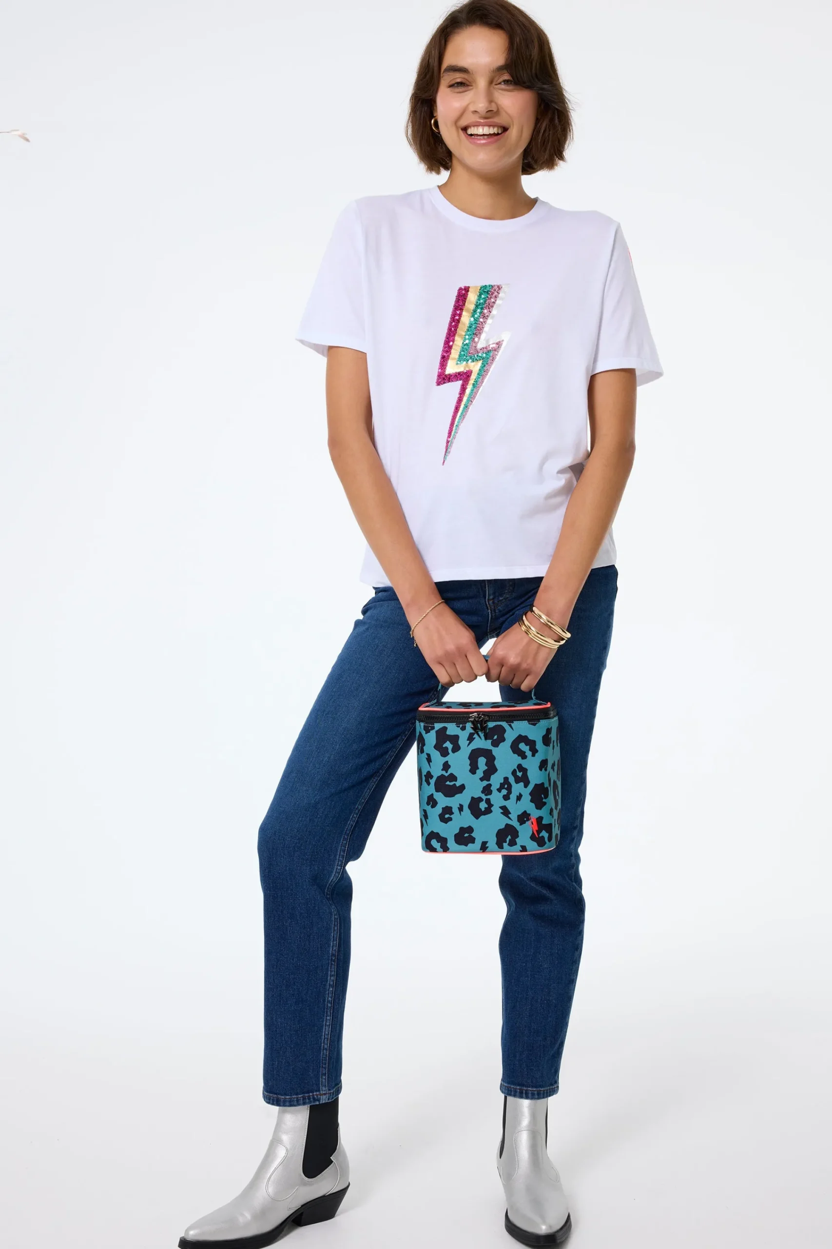 Women Scamp & Dude Khaki with Black Leopard Lunch Bag