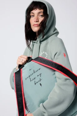 Women Scamp & Dude Khaki with Neon Coral Puffer Backpack