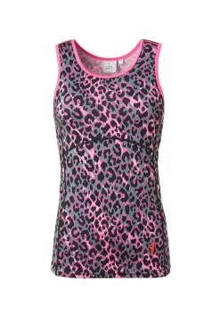 Women Scamp & Dude Khaki with Pink and Black Shadow Leopard Lightweight Active Vest