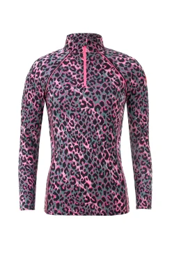 Women Scamp & Dude Khaki with Pink and Black Shadow Leopard Active Top