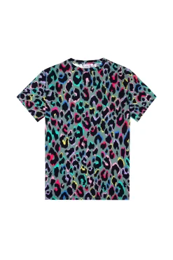 Women Scamp & Dude Khaki with Rainbow Shadow Leopard T-Shirt