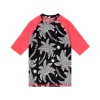 Women Scamp & Dude Kids Black with Off White Palm Spring Rash Vest