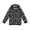 Women Scamp & Dude Kids Black with White Bolt Hoodie