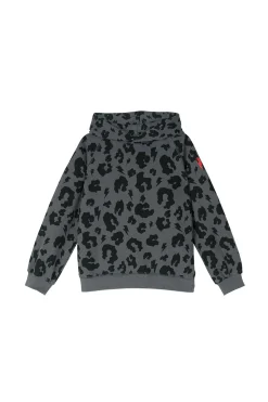 Women Scamp & Dude Kids Grey Leopard Hoodie