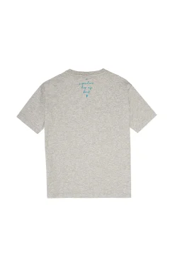 Women Scamp & Dude Kids Grey Marl Graffiti Print Oversized T-Shirt