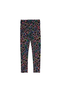 Women Scamp & Dude Kids Grey with Rainbow Shadow Leopard Leggings