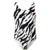 Women Scamp & Dude Kids Ivory with Black Shadow Tiger Swimsuit