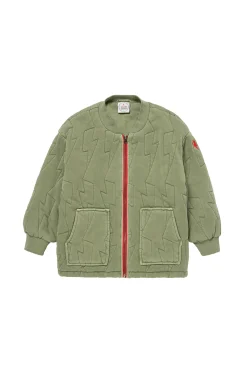 Kids Scamp & Dude Kids Khaki Quilted Lightning Bolt Jacket