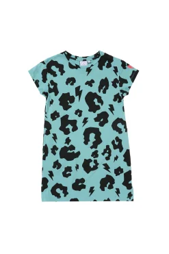 Women Scamp & Dude Kids Khaki with Black Leopard T-Shirt Dress