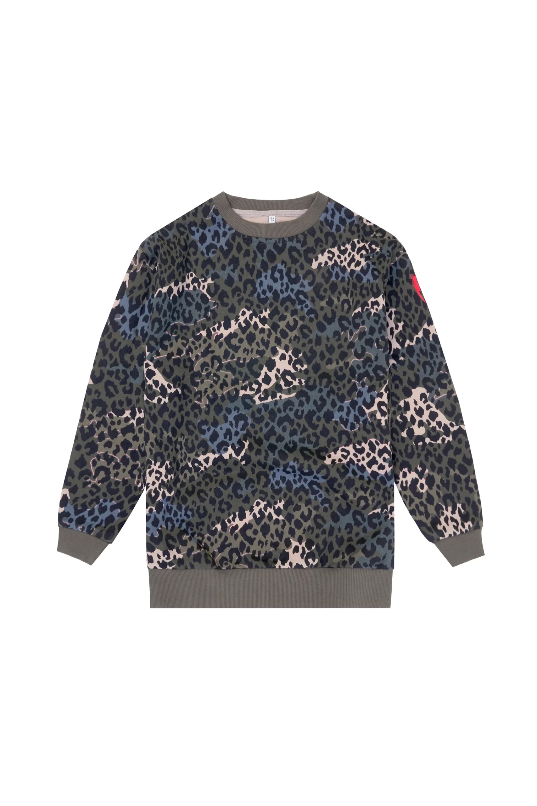 Women Scamp & Dude Kids Khaki with Green Wild Camo Oversized Sweatshirt