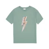 Women Scamp & Dude Kids Khaki with Multi Coloured Sequin and Foil Lightning Bolt T-Shirt