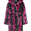 Women Scamp & Dude Kids Khaki with Pink Stripe and Leopard Dressing Gown