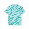 Women Scamp & Dude Kids Light Blue with Green Graphic Tiger Print Oversized T-Shirt