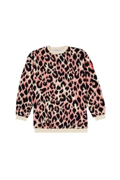 Women Scamp & Dude Kids Mixed Neutral with Black Shadow Leopard Relaxed Sweatshirt