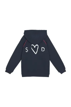 Women Scamp & Dude Kids Navy Smiley Face Logo Hoodie