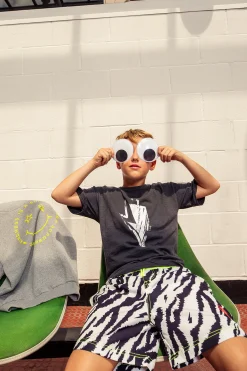 Women Scamp & Dude Kids Slate Grey with Bolt Logo T-Shirt