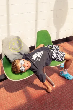 Women Scamp & Dude Kids Slate Grey with Bolt Logo T-Shirt