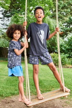 Women Scamp & Dude Kids Slate Grey with Bolt Logo T-Shirt
