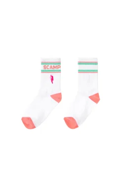 Women Scamp & Dude Kids White Sport Socks