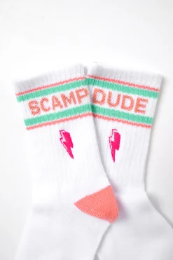 Women Scamp & Dude Kids White Sport Socks